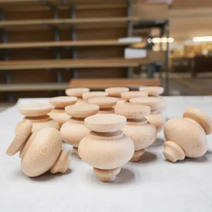 Bun feet for furniture hardwood Midcentury style